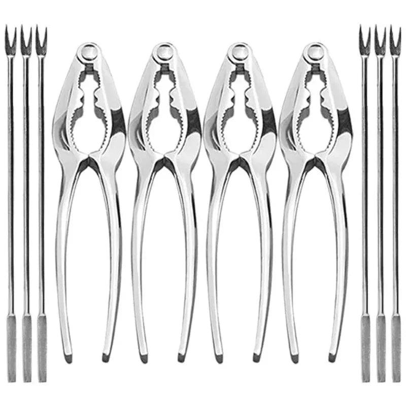 Stainless Steel Seafood Cracker Picks and Fork Set