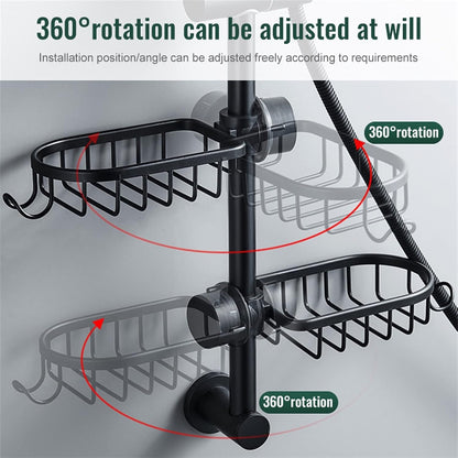 Stainless Steel Shower Shelf Organizer for Shower Pole