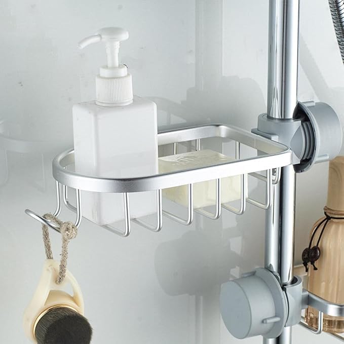 Stainless Steel Shower Shelf Organizer for Shower Pole