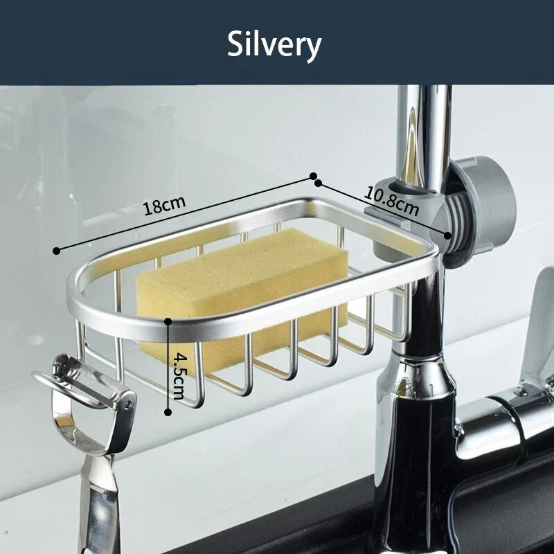 Stainless Steel Shower Shelf Organizer with Hanging Storage Basket