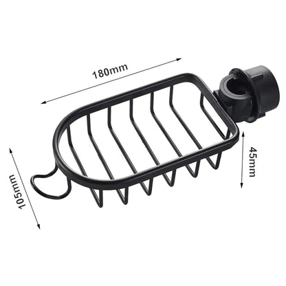 Stainless Steel Shower Shelf Organizer with Hanging Storage Basket