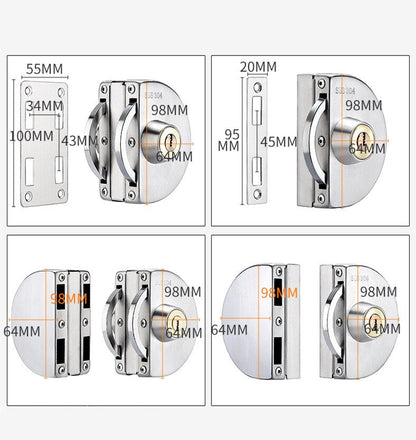 Stainless Steel Sliding Glass Door Security Lock