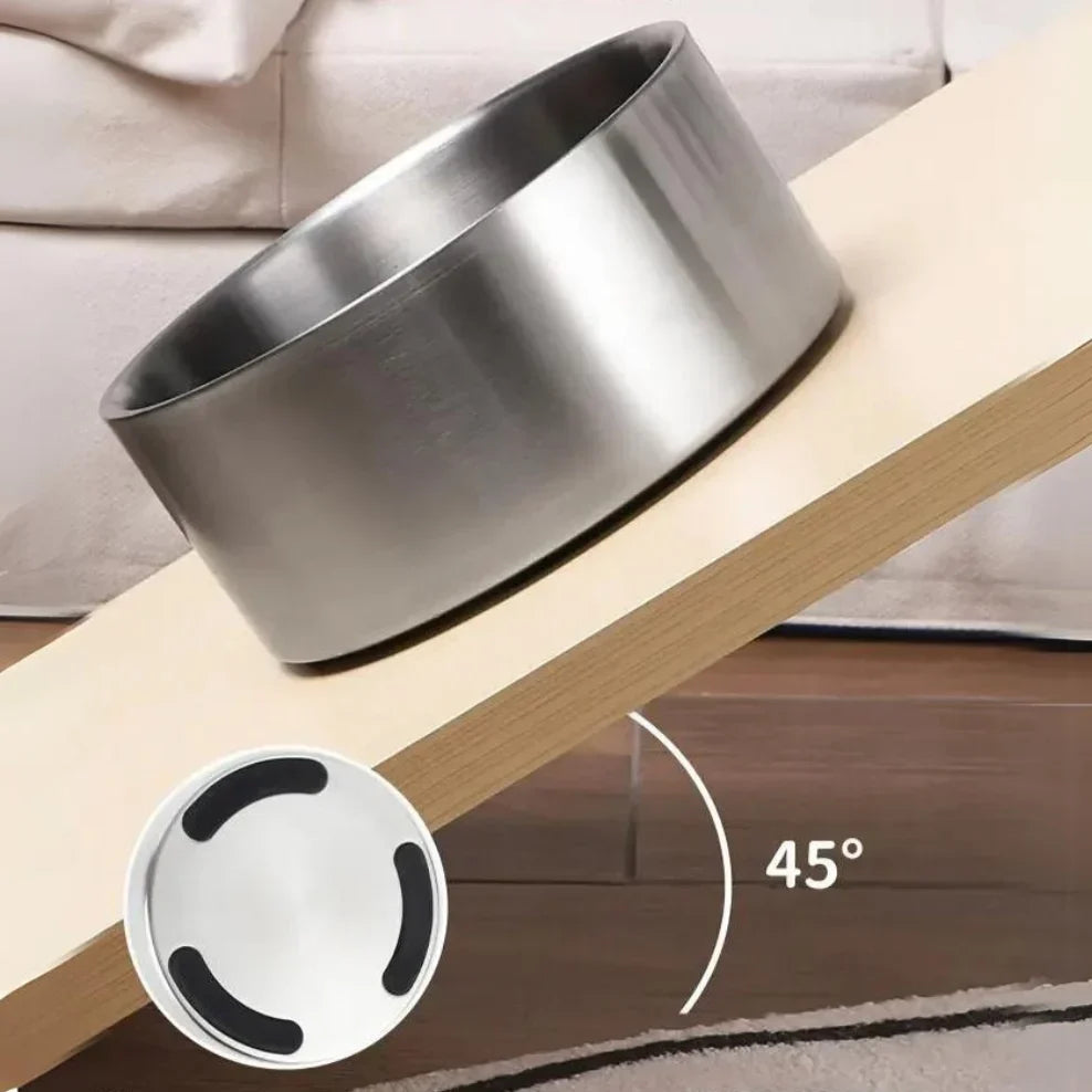 Stainless Steel Slow Feed Dog Bowl