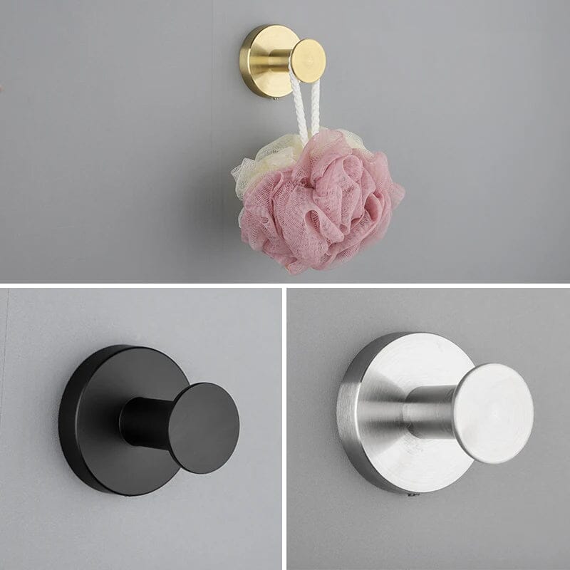 Stainless Steel Suction Cup Wall Hooks Set