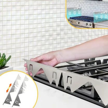 Stainless Steel Telescopic Stove Gap Covers Kitchen Counter Seals