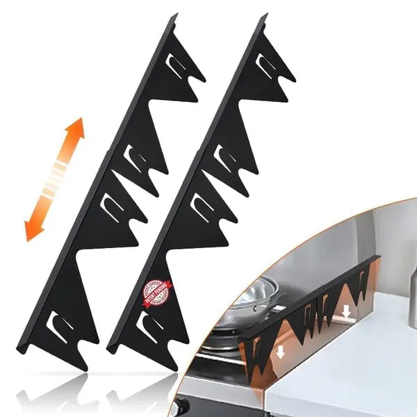 Stainless Steel Telescopic Stove Gap Covers Kitchen Counter Seals