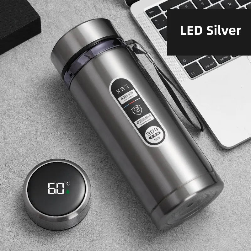 Stainless Steel Vacuum Thermos Bottle with LED Display