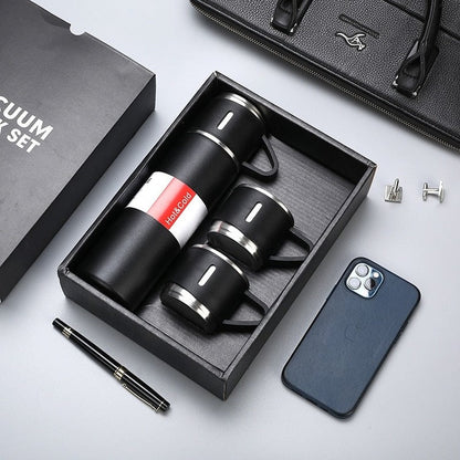 Stainless Steel Vacuum Thermos Flask Gift Set