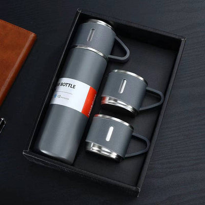 Stainless Steel Vacuum Thermos Flask Gift Set
