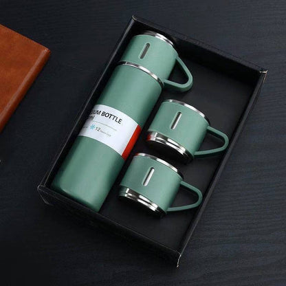 Stainless Steel Vacuum Thermos Flask Gift Set