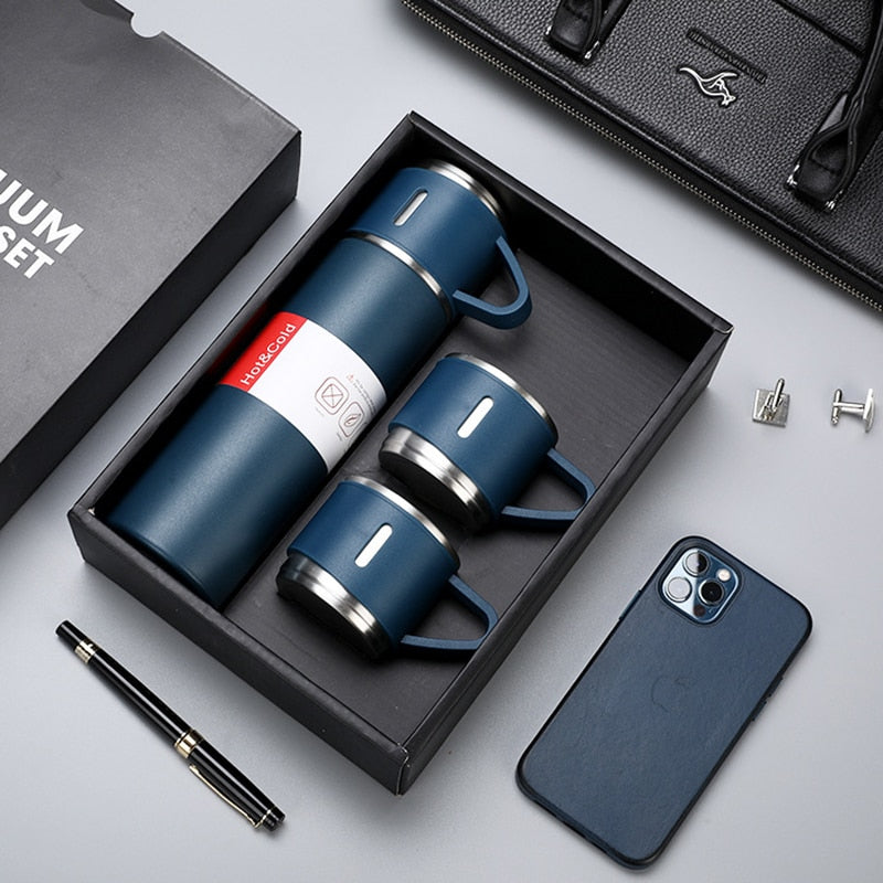 Stainless Steel Vacuum Thermos Flask Gift Set