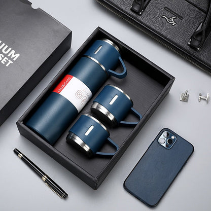 Stainless Steel Vacuum Thermos Flask Gift Set