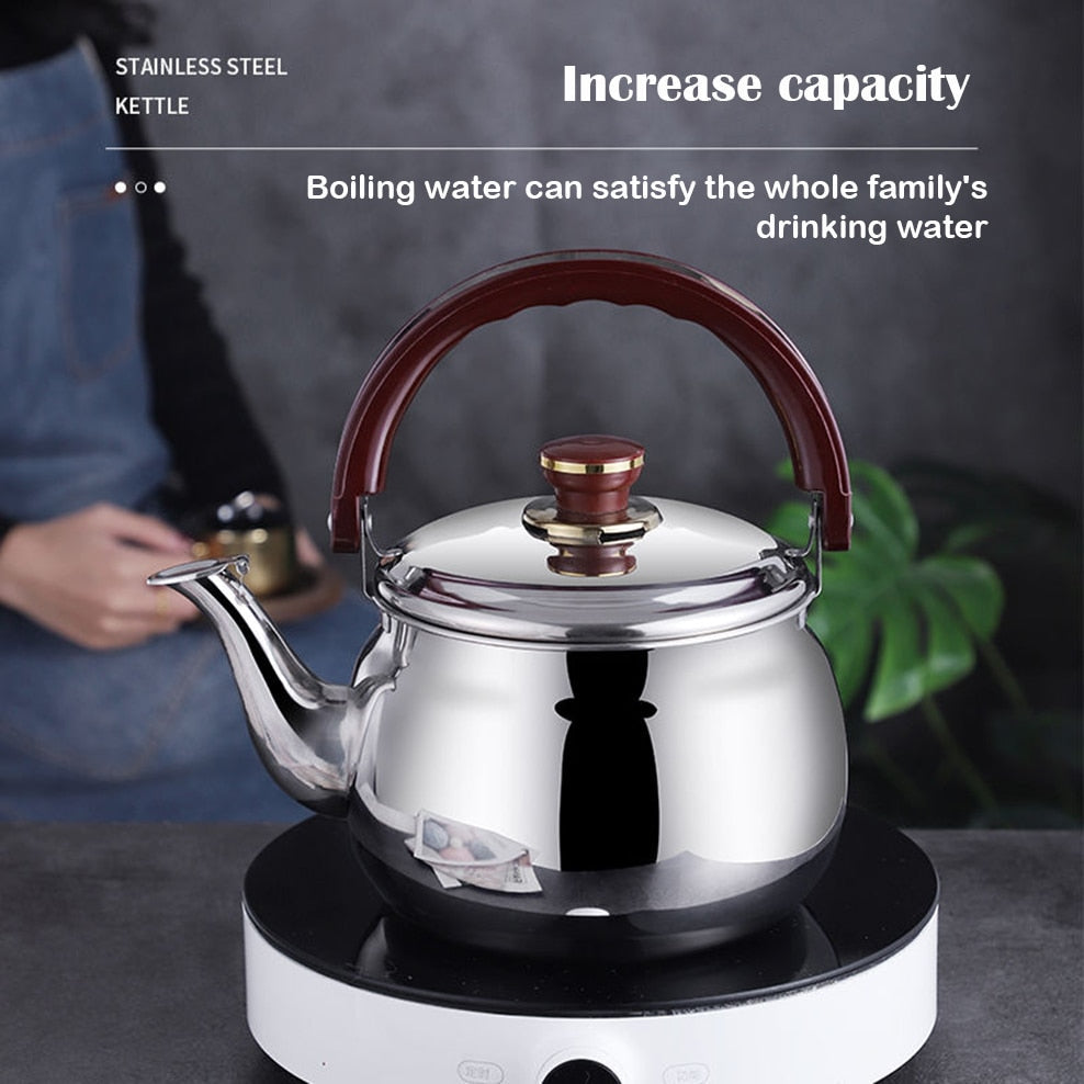 Stainless Steel Whistling Tea Kettle Thick Wall Design
