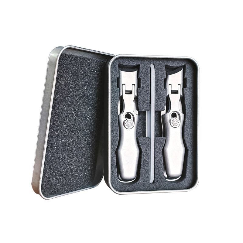 Stainless Steel Wide Jaw Nail Clippers with Nail Catcher