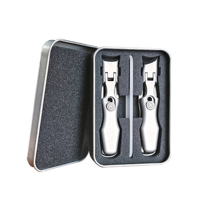 Stainless Steel Wide Jaw Nail Clippers with Nail Catcher