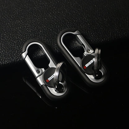 Steel Double Ring Hook Keychain for Secure Key Organization