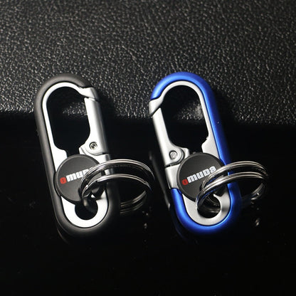 Steel Double Ring Hook Keychain for Secure Key Organization