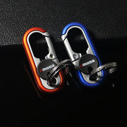 Steel Double Ring Hook Keychain for Secure Key Organization