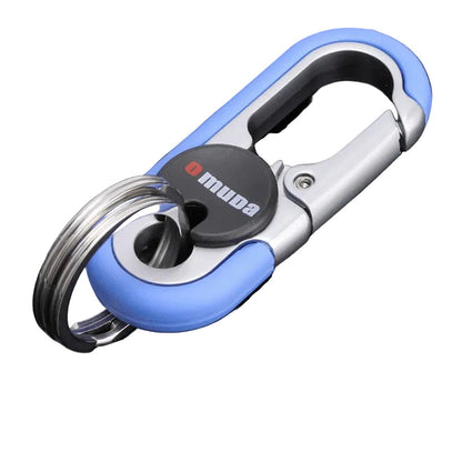 Steel Double Ring Hook Keychain for Secure Key Organization