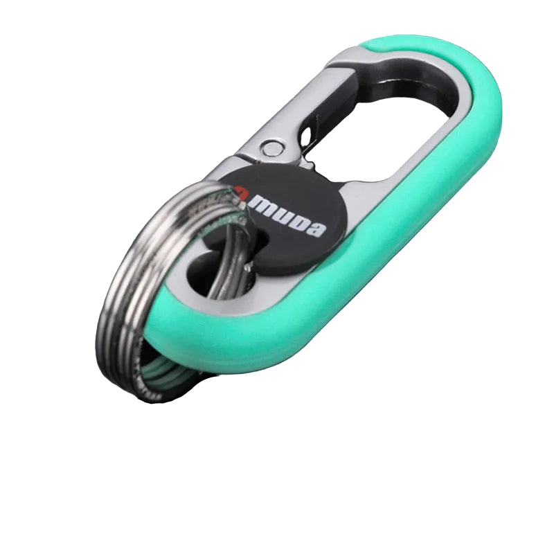 Steel Double Ring Hook Keychain for Secure Key Organization