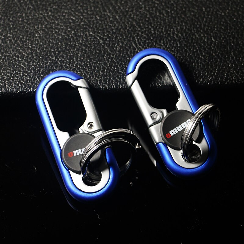 Steel Double Ring Hook Keychain for Secure Key Organization