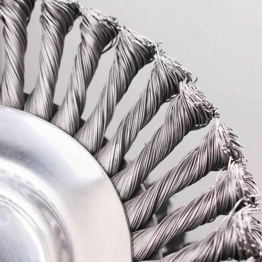 Steel Wire Brush Trimmer Head for Weed Removal and Surface Cleaning