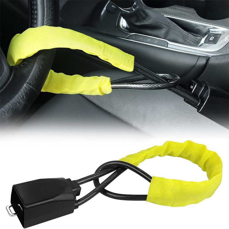 Steering Wheel Lock Security Cable Anti Theft Vehicle Lock