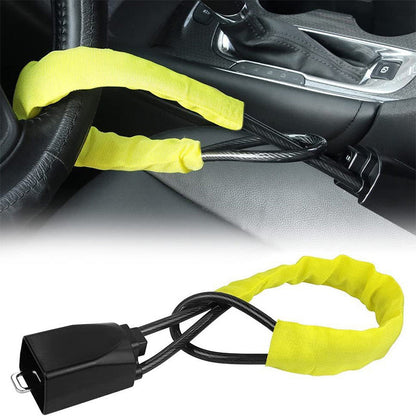 Steering Wheel Lock Security Cable Anti Theft Vehicle Lock