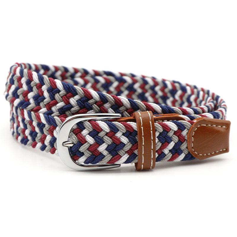 Stretch Braided Belt Adjustable Elastic Woven Waist Belt