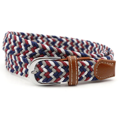 Stretch Braided Belt Adjustable Elastic Woven Waist Belt