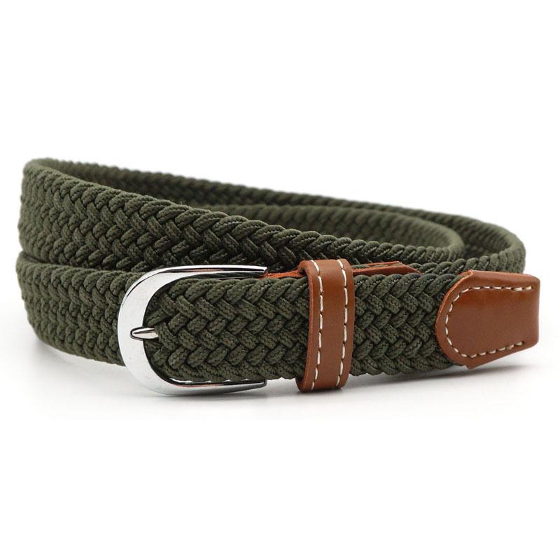 Stretch Braided Belt Adjustable Elastic Woven Waist Belt