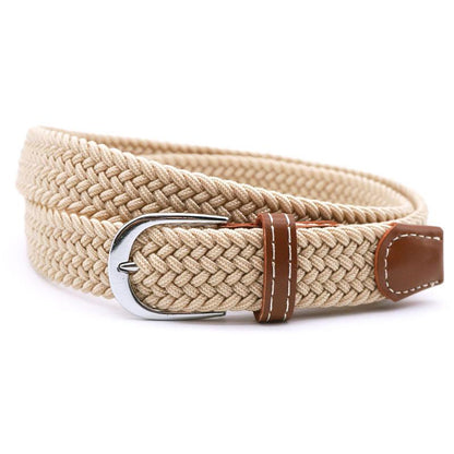 Stretch Braided Belt Adjustable Elastic Woven Waist Belt