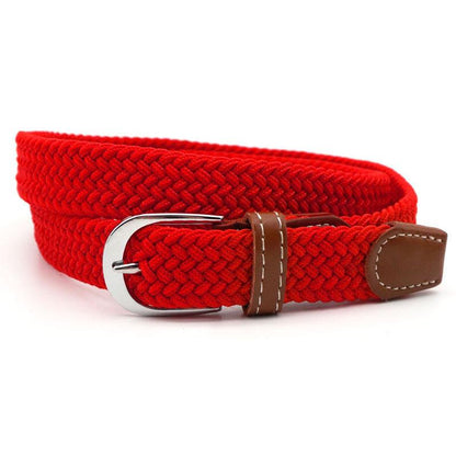 Stretch Braided Belt Adjustable Elastic Woven Waist Belt