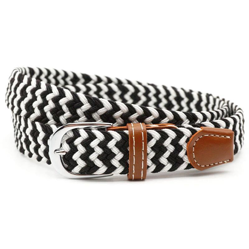 Stretch Braided Belt Adjustable Elastic Woven Waist Belt