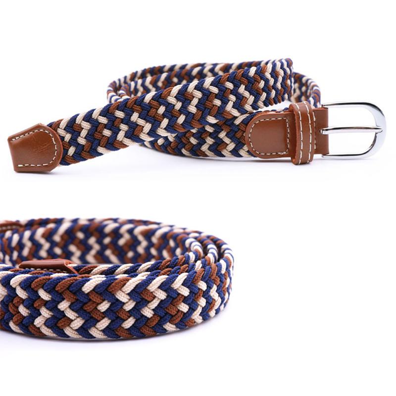Stretch Braided Belt Adjustable Elastic Woven Waist Belt