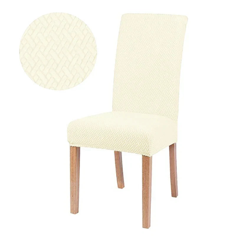 Stretch Jacquard Dining Chair Cover Washable Elastic Slipcover