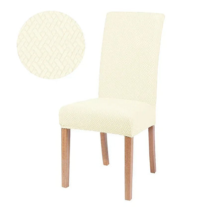 Stretch Jacquard Dining Chair Cover Washable Elastic Slipcover
