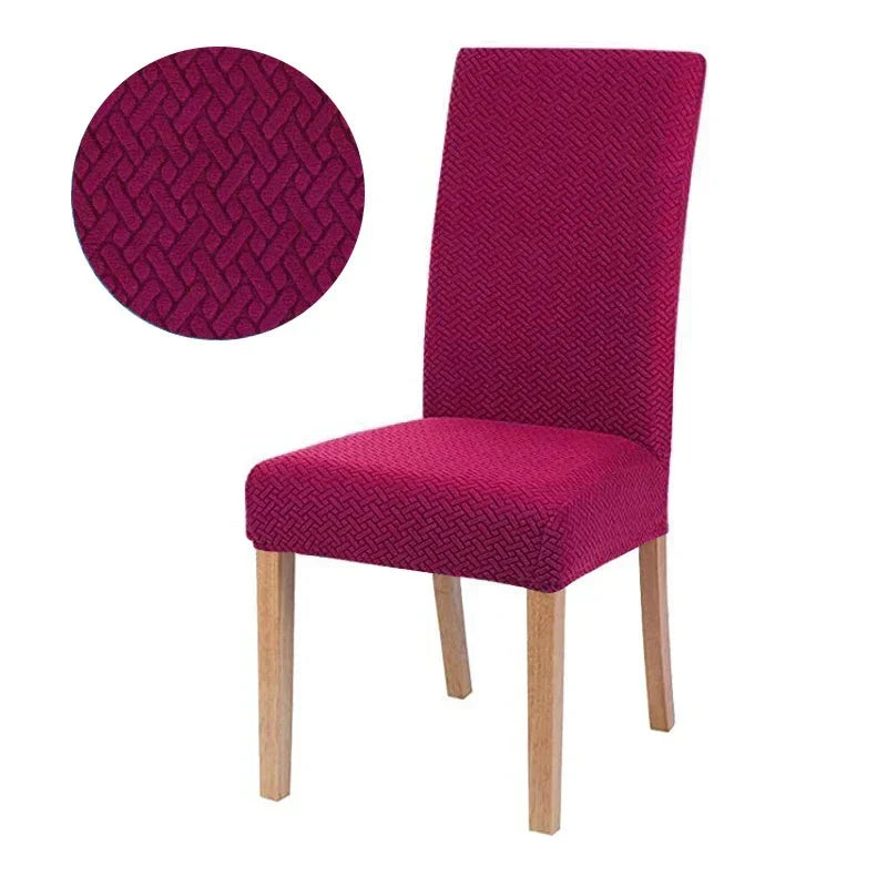 Stretch Jacquard Dining Chair Cover Washable Elastic Slipcover