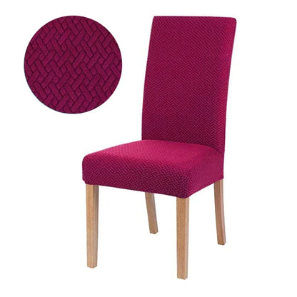 Stretch Jacquard Dining Chair Cover Washable Elastic Slipcover