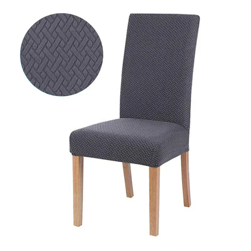 Stretch Jacquard Dining Chair Cover Washable Elastic Slipcover