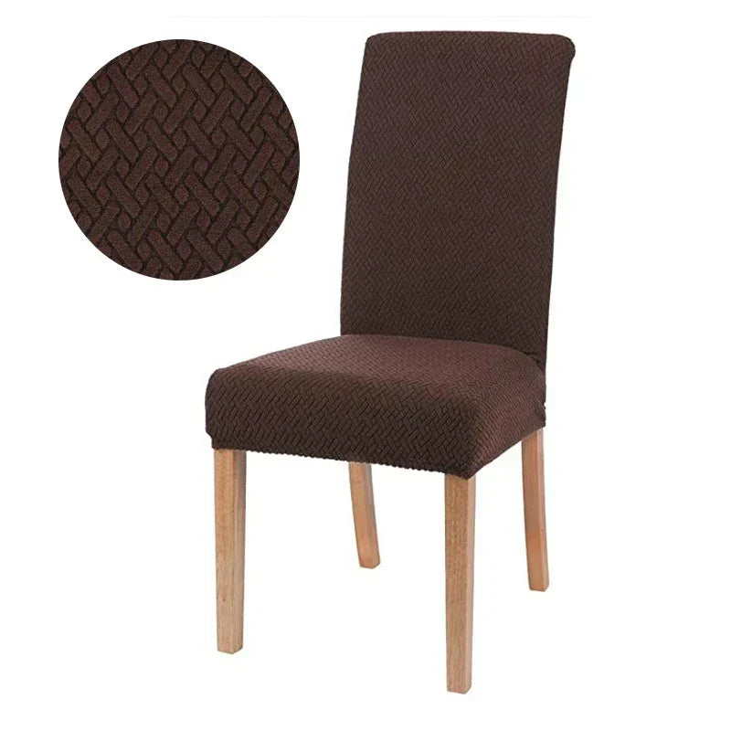 Stretch Jacquard Dining Chair Cover Washable Elastic Slipcover