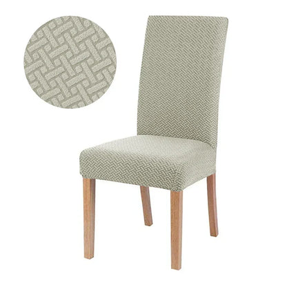 Stretch Jacquard Dining Chair Cover Washable Elastic Slipcover