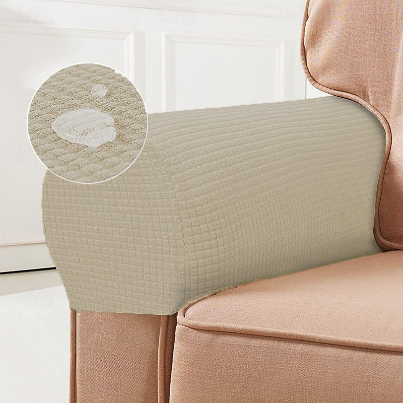 Stretch Spandex Armrest Covers for Chairs and Armchairs Set of 2