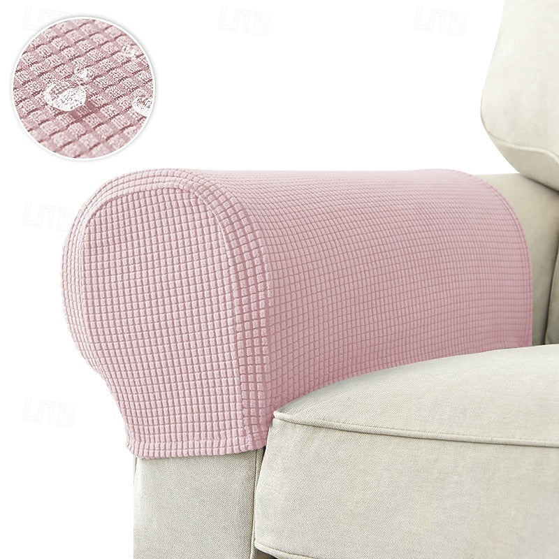 Stretch Spandex Armrest Covers for Chairs and Armchairs Set of 2