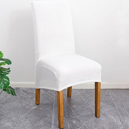 Stretch Velvet XL Dining Chair Covers Set of 4 with Elastic Fit