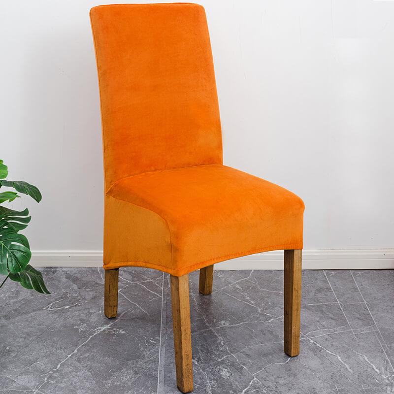 Stretch Velvet XL Dining Chair Covers Set of 4 with Elastic Fit