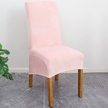 Stretch Velvet XL Dining Chair Covers Set of 4 with Elastic Fit
