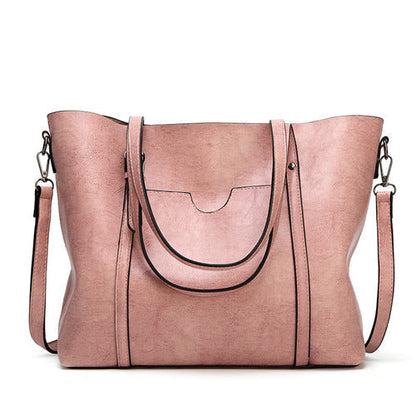 Stylish Vegan Leather Handbag with Roomy Interior