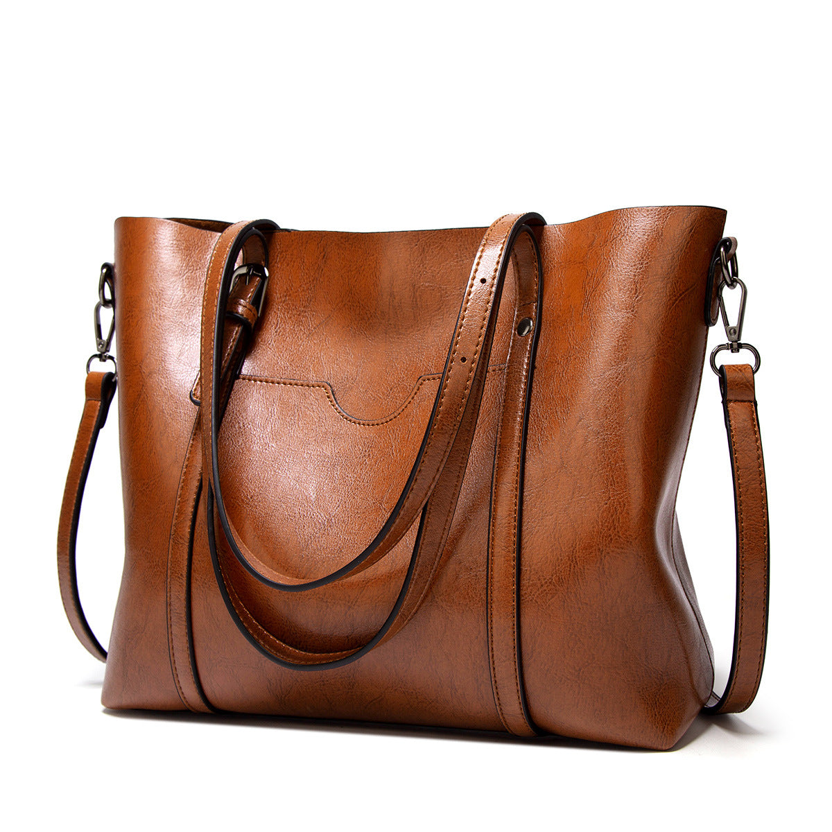 Stylish Vegan Leather Handbag with Roomy Interior