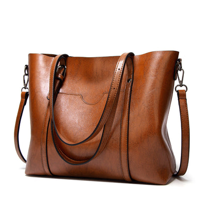 Stylish Vegan Leather Handbag with Roomy Interior